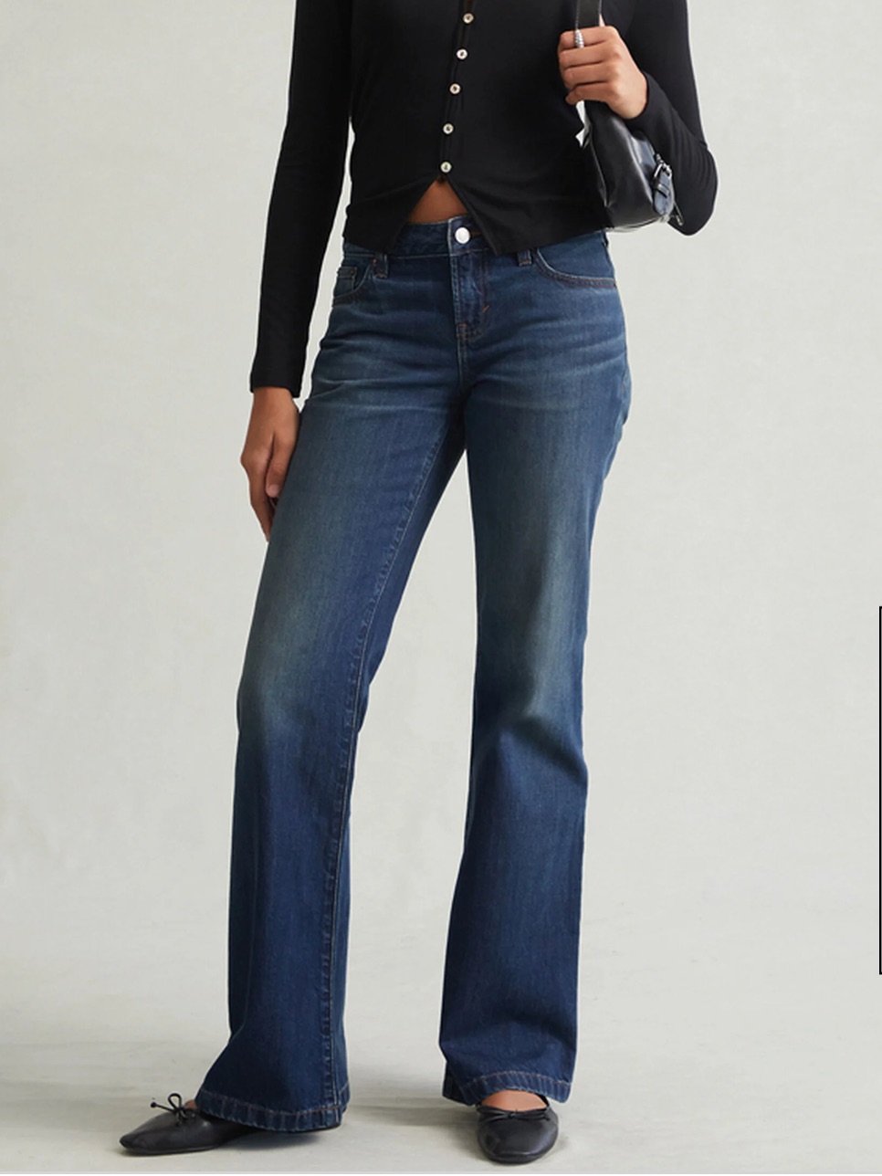 Pacsun Jade Low Rise Bootcut Jeans Dark Blue Tint
